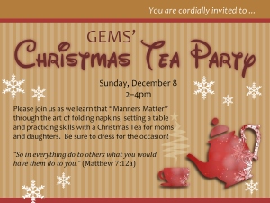 Tea Party invite